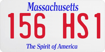 MA license plate 156HS1
