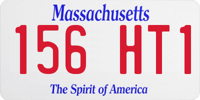 MA license plate 156HT1