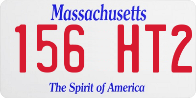 MA license plate 156HT2