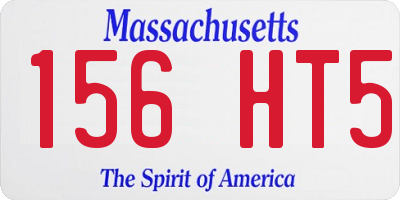 MA license plate 156HT5