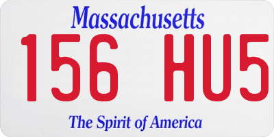 MA license plate 156HU5