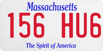 MA license plate 156HU6