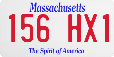 MA license plate 156HX1