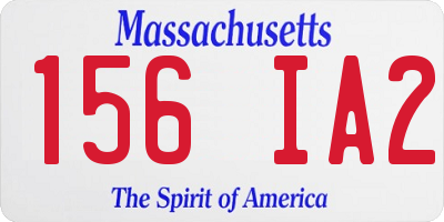 MA license plate 156IA2