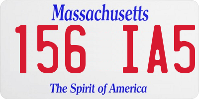 MA license plate 156IA5