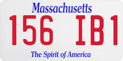 MA license plate 156IB1