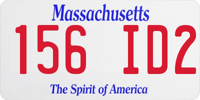 MA license plate 156ID2