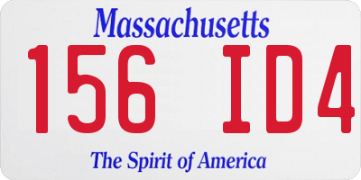 MA license plate 156ID4
