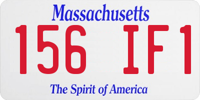 MA license plate 156IF1