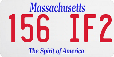 MA license plate 156IF2