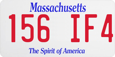 MA license plate 156IF4