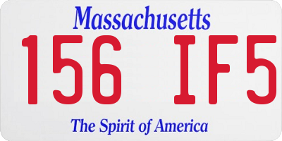 MA license plate 156IF5