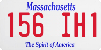 MA license plate 156IH1
