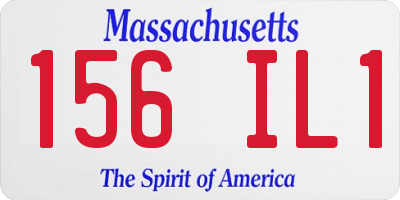 MA license plate 156IL1