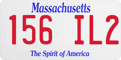 MA license plate 156IL2