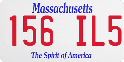 MA license plate 156IL5