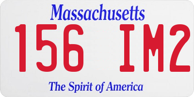 MA license plate 156IM2