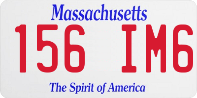 MA license plate 156IM6