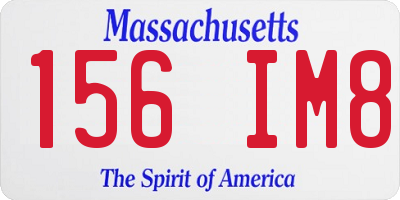 MA license plate 156IM8