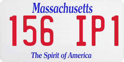 MA license plate 156IP1