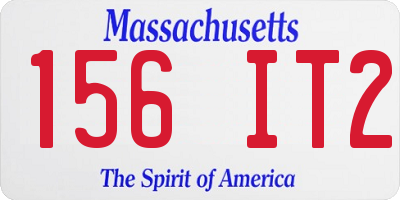 MA license plate 156IT2