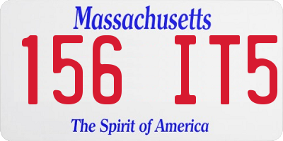 MA license plate 156IT5