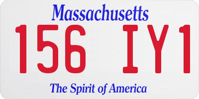 MA license plate 156IY1