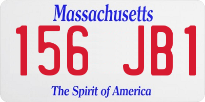 MA license plate 156JB1