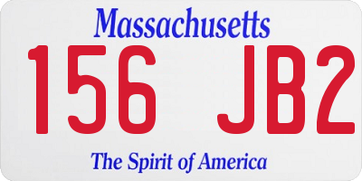 MA license plate 156JB2