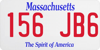 MA license plate 156JB6