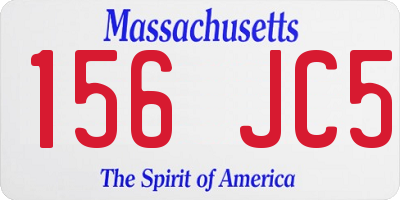 MA license plate 156JC5