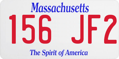 MA license plate 156JF2