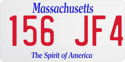 MA license plate 156JF4