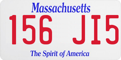 MA license plate 156JI5