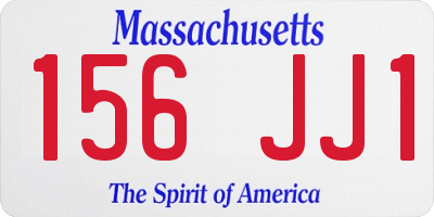 MA license plate 156JJ1