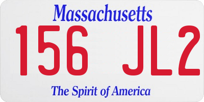 MA license plate 156JL2