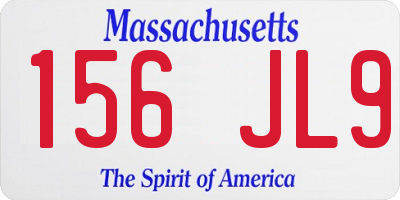 MA license plate 156JL9
