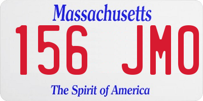 MA license plate 156JM0