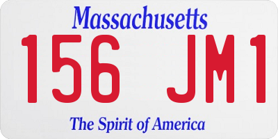 MA license plate 156JM1