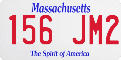 MA license plate 156JM2