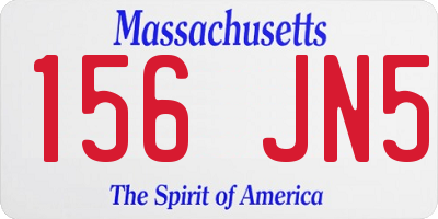 MA license plate 156JN5