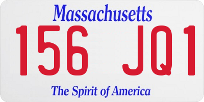 MA license plate 156JQ1