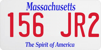 MA license plate 156JR2
