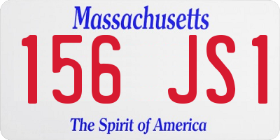 MA license plate 156JS1