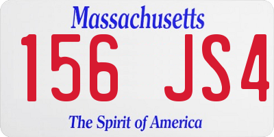 MA license plate 156JS4