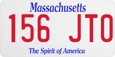 MA license plate 156JT0