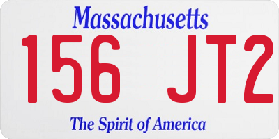MA license plate 156JT2