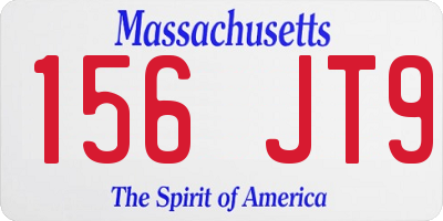 MA license plate 156JT9