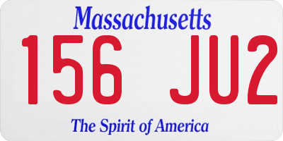 MA license plate 156JU2