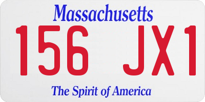 MA license plate 156JX1